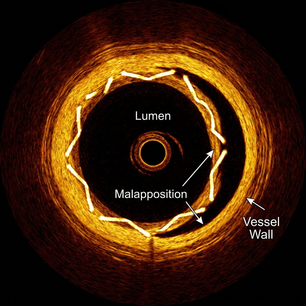 OCT of coronary stent malapposition